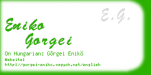 eniko gorgei business card